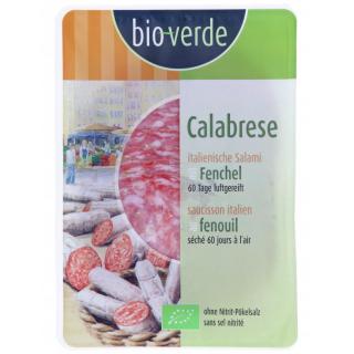 bio verde Salami Calabrese, 80 gr Packung mit Fenc