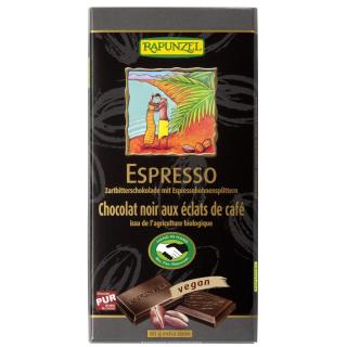 Zartbitter Schokolade mit Espressobohnensplittern