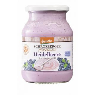 Schrozberg Joghurt Heidelbeere, 500 gr Glas Glas o