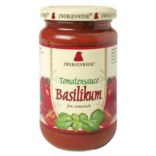 Zwergenw Tomatensauce Basilikum, 350 gr Glas