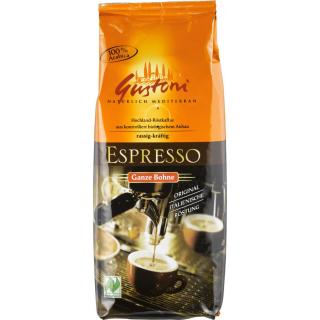 Gustoni Espresso, ganze Bohne, 250 gr Packung