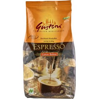 Gustoni Espresso,ganze Bohne, 100 % Arabica, 1 kg