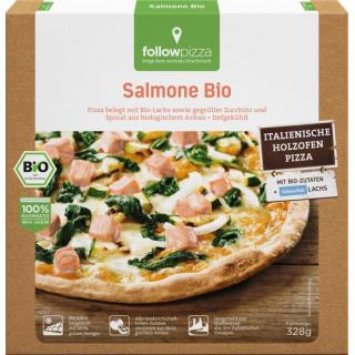 followfish Bio Pizza Lachs-Spinat, 380 gr Packung