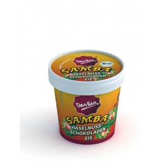 DasEis Samba Haselnuss Schoko Eis, 125 ml Becher