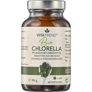 VitaTrend Chlorella Tabletten, 240 St Glas