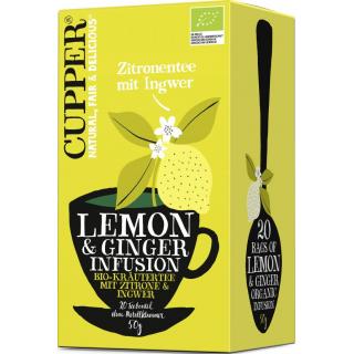 Cupper Zitronentee mit Ingwer, 2,5 gr, 20 Btl Pack
