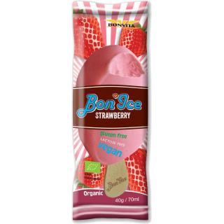 Udea BonIce Reismilch-Eiscreme Erdbeere, 70 ml Sti